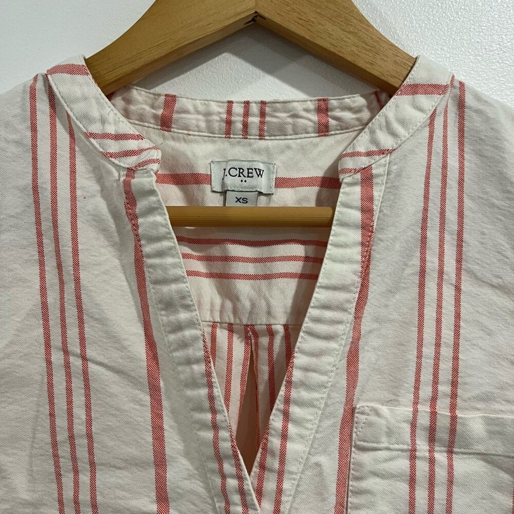 J. Crew Button-up Striped Cotton Blouse XS - Picture 2 of 4